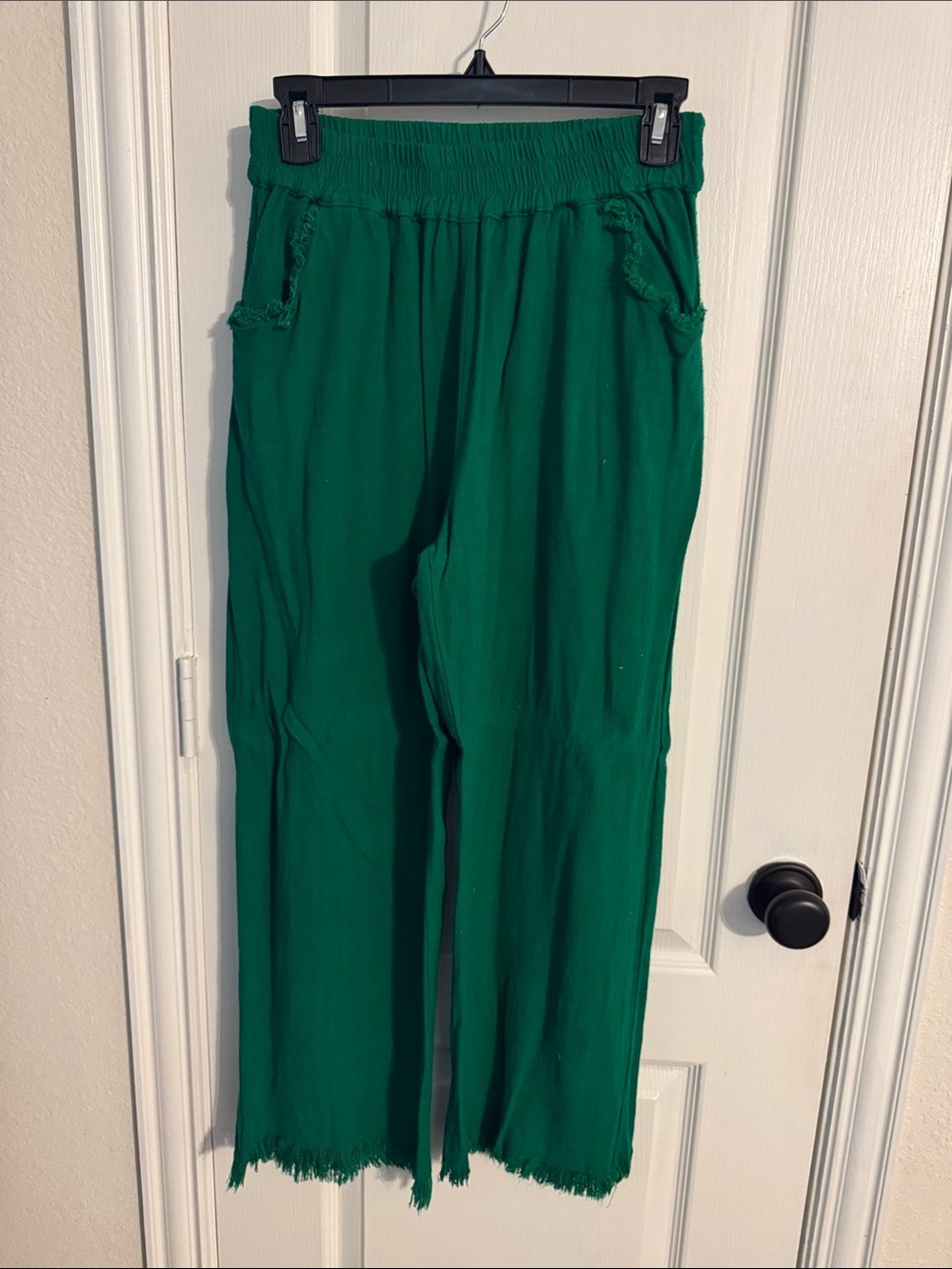 Umgee Wide Leg Pants in Emerald Green